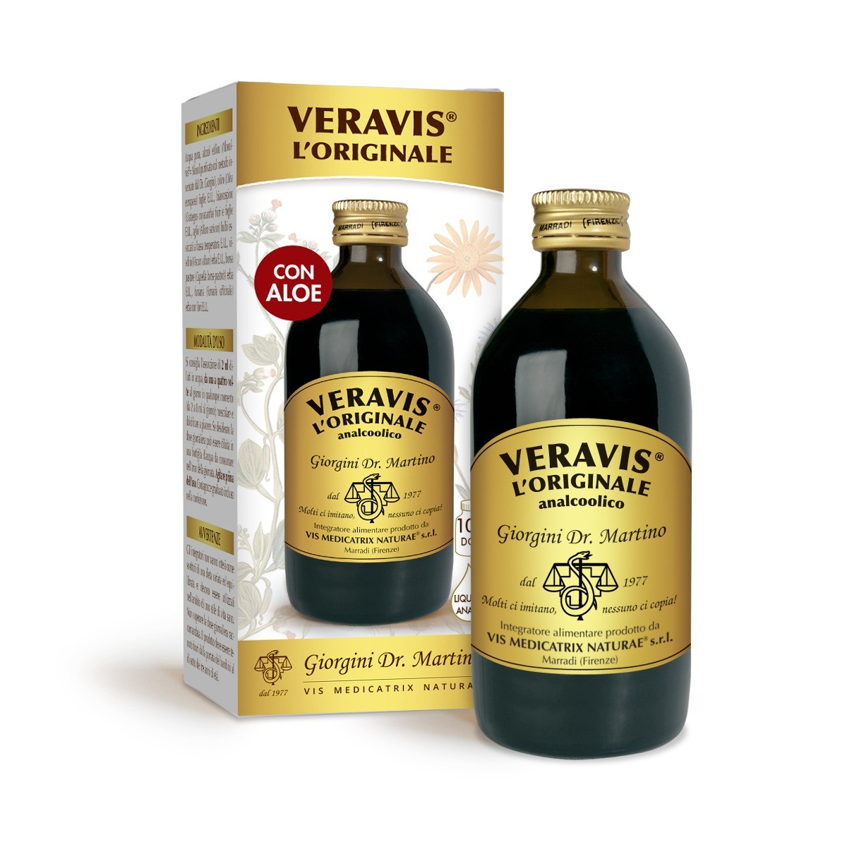 Veravis L’Originale (quello con Aloe) liquido analcolico disponibile in vari formati dr. Giorgini - immagine 3