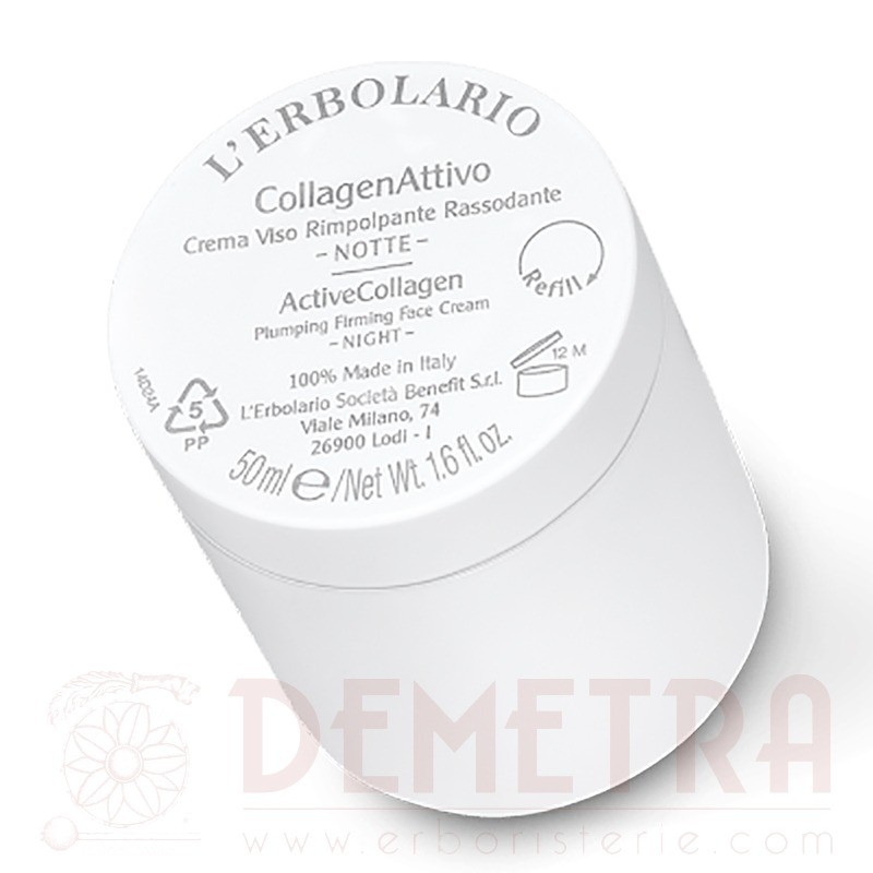 CollagenAttivo ricarica Crema Viso Notte rimpolpante, rassodante, effetto lifting 50ml L’Erbolario - immagine 3